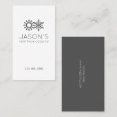 Moderne Klimaheizung und Kühlung HVAC Visitenkarte (Vorne/Hinten)