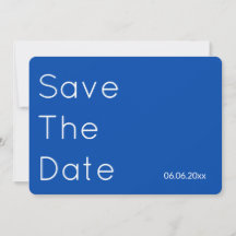 Moderne kobaltblaue Hochzeit - Save the Date -