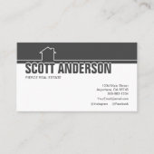 Moderne Kohle und weiße Visitenkarte (Vorderseite)