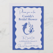 Moderne Koi Fish Bridal Dusche Einladung (Vorne/Hinten)