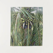 Moderne Kokospalme Tree Tropische Vegetation Wandteppich (Vorderseite)