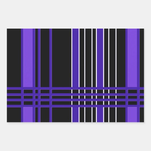 Moderne Kollektion Streifen Geschenkpapier Set (Vorderseite)