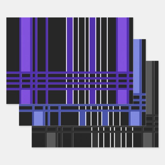 Moderne Kollektion Streifen Geschenkpapier Set (Set)