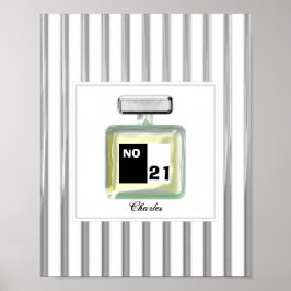 Moderne Kölner Parfümflasche für Männer Personalis Poster