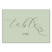 Moderne Kolorblock-Hochzeit | Lichtbild Tischnummer (Vorderseite)