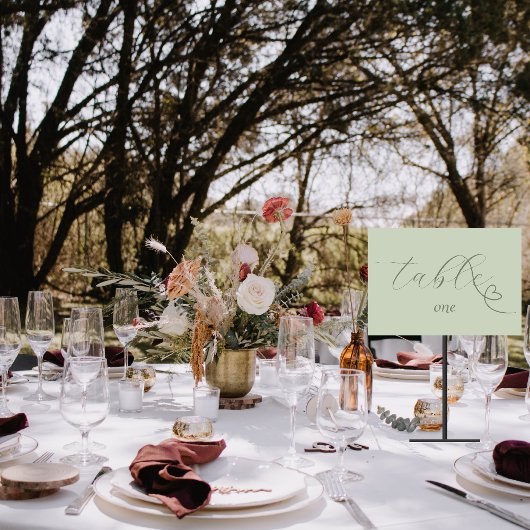 Moderne Kolorblock-Hochzeit | Lichtbild Tischnummer