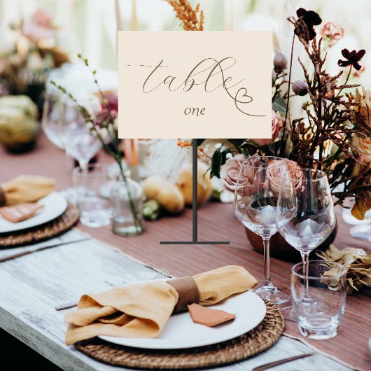 Moderne Kolorblock-Hochzeit | lichtneutral Tischnummer