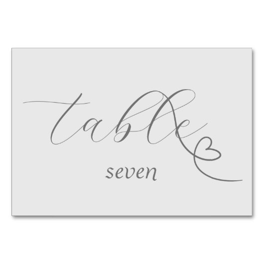 Moderne Kolorblock-Hochzeit | Lichtsilber Tischnummer (Vorderseite)