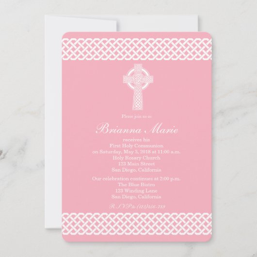 Moderne Kommunion für Jungen Einladung (Vorderseite)