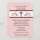 Moderne Kommunions-Einladungen für Mädchen Einladung (Vorne/Hinten)