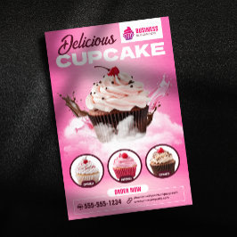 Moderne Konditorei Cupcake Bäckerei Konditorei Nac Flyer