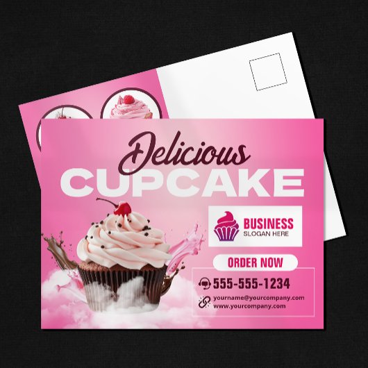 Moderne Konditorei Cupcake Bäckerei Konditorei Nac Postkarte