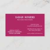 Moderne Konditorei Cupcake Koch Catering Border Visitenkarte (Rückseite)