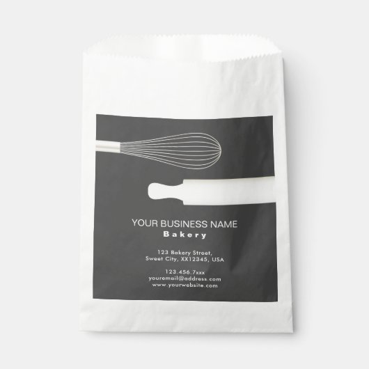 Moderne Konditorei Koch Backbäckerei Packsäcke Geschenktütchen (Vorderseite)