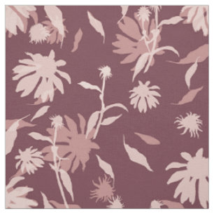 Moderne Konfektoren Blumenmuster Lila Stoff
