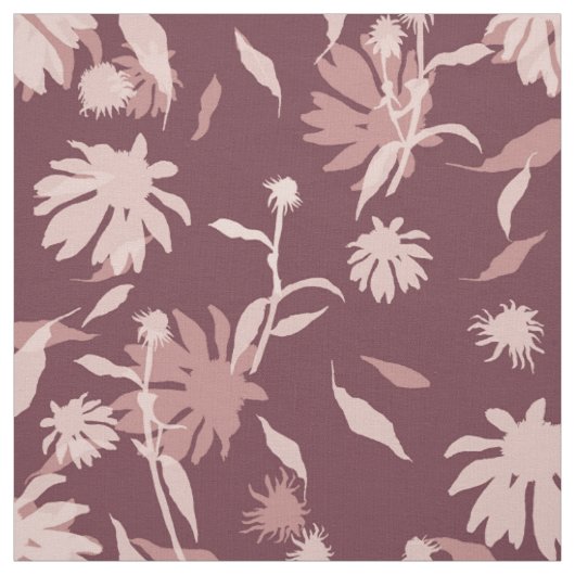 Moderne Konfektoren Blumenmuster Lila Stoff (Muster)