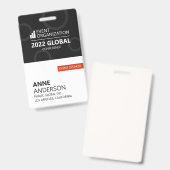 Moderne Konferenz Ausweis (Vorder- & Rückseite)