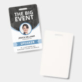 Moderne Konferenz Event Guest Lautsprecher ID Ausweis (Vorder- & Rückseite)