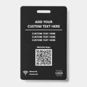 Moderne Konferenz Media Access Pass QR Code Ausweis (Back)