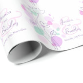 Moderne Konfetti Blume Blätter maßgeschneiderte Ho Geschenkpapier (Rolleneckpunkt)