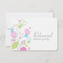 Moderne Konfetti Blume Blätter Probe einladen Einladung