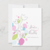 Moderne Konfetti Blume Blütenblätter farbenfrohe H Einladung (Vorderseite)