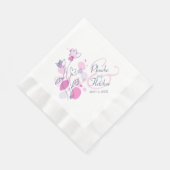 Moderne Konfetti Blume Datum Hochzeit Servietten (Ecke)
