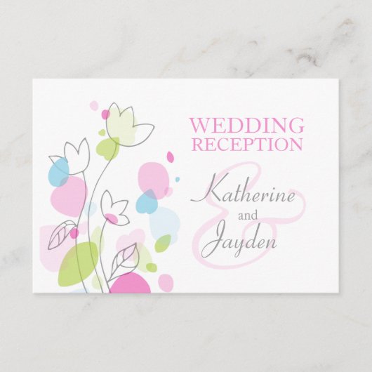 Moderne Konfetti Blume Hochzeitsnacht Begleitkarte (Vorderseite)