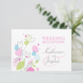 Moderne Konfetti Blume Hochzeitsnacht Begleitkarte (Stehend Vorderseite)