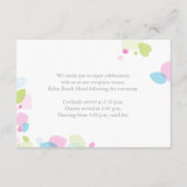 Moderne Konfetti Blume Hochzeitsnacht Begleitkarte (Rückseite)