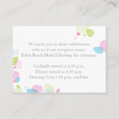 Moderne Konfetti Blume Hochzeitsnacht Begleitkarte (Rückseite)