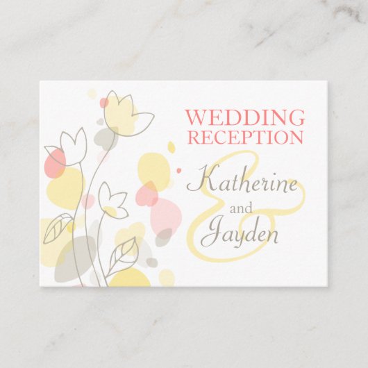 Moderne Konfetti Blume Hochzeitsnacht Begleitkarte (Vorderseite)