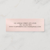 Moderne Konfetti, Pinselstriche, Imitate Lashes Mini Visitenkarte (Rückseite)