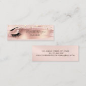 Moderne Konfetti, Pinselstriche, Imitate Lashes Mini Visitenkarte (Vorne/Hinten)