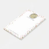 Moderne Konfetti-Simulationsfolie-Monogramm Post-it Klebezettel (angewinkelt)