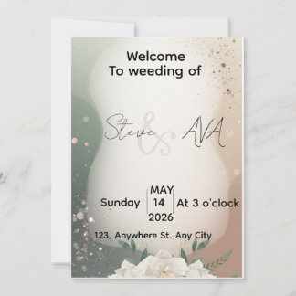 Moderne königliche Hochzeitseinladung Luxus Elegan Einladung