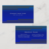 Moderne Königsblau-Visitenkarte Visitenkarte (Vorne/Hinten)