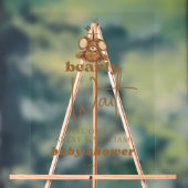 Moderne können wir frühzeitig abwarten Baby Dusche Acrylschild (Neutral)