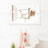 Moderne können wir frühzeitig abwarten Baby Dusche Banner (InSitu)