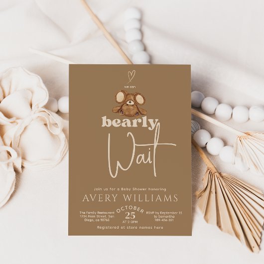 Moderne können wir frühzeitig abwarten Baby Dusche Einladung