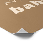 Moderne können wir frühzeitig abwarten Baby Dusche Poster (Ecke)