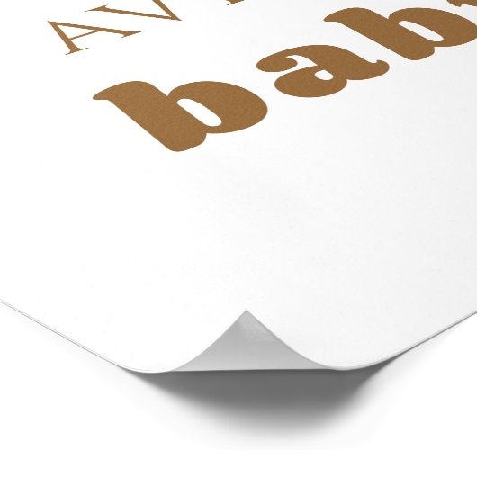 Moderne können wir frühzeitig abwarten Baby Dusche Poster (Ecke)