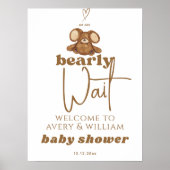 Moderne können wir frühzeitig abwarten Baby Dusche Poster (Vorne)