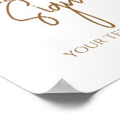 Moderne können wir frühzeitig abwarten Baby Dusche Poster (Ecke)