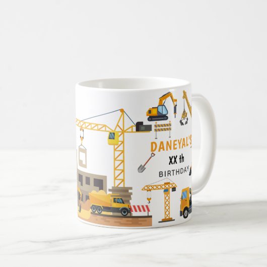 Moderne Konstruktion Einfacher Kindergeburtstag Kaffeetasse (VorderseiteRechts)