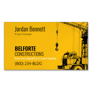 Moderne Konstruktion   Yellow & Crane Design Magnetische Visitenkarte
