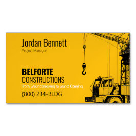 Moderne Konstruktion | Yellow & Crane Design Magnetische Visitenkarte