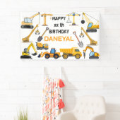 Moderne Konstruktions-Geburtstagsfeier für Kinder Banner (Insitu)