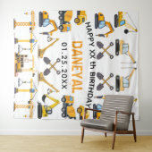 Moderne Konstruktionsparty für Kinder zum Geburtst Wandteppich (Beispiel (Horizontal))