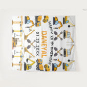 Moderne Konstruktionsparty für Kinder zum Geburtst Wandteppich (Vorderseite (Horizontal))